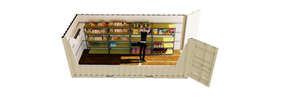 20ft Climate Controlled Shelving Box FS-P-20SS-CC 20ft Climate Controlled Shelving Box FS-P-20SS-CC