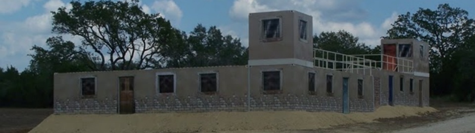 Military training building constructed from shipping containers Military training building constructed from shipping containers
