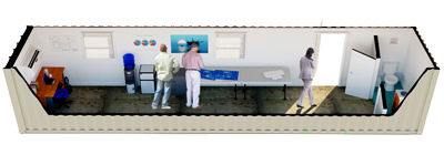 40ft Open Office Premium with Half Bath FS-P-40FO-PR 40ft Open Office Premium with Half Bath FS-P-40FO-PR