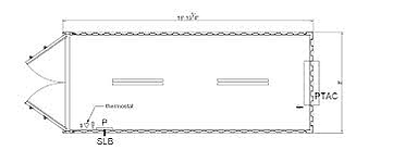 A diagram of 20-foot shipping container's dimensions A diagram of 20-foot shipping container's dimensions