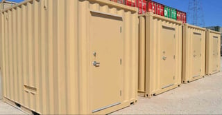Shipping containers modified into 10-foot long equipment enclosures for RTUs for an OEM customer.