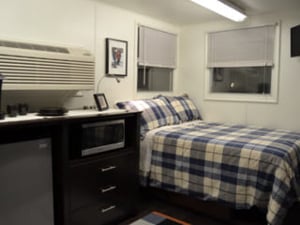interior of container used as temporary workforce housing
