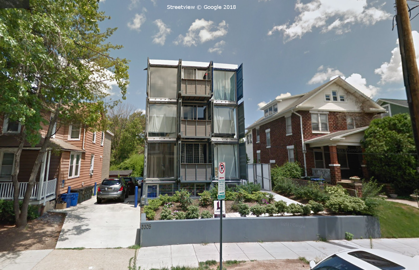 Sea Container Housing in DC, Washington, Google Streetview