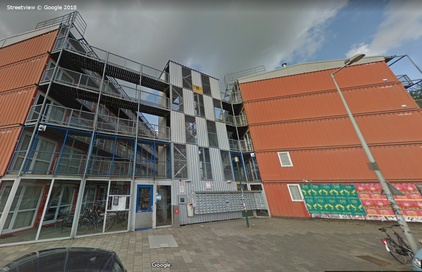 Keetwonen Student Apartments, Amsterdam, Google Streetview