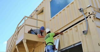 Two story shipping container office