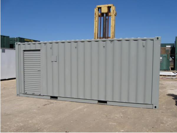 Exterior of Lockheed Martin's cargo container office