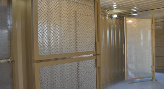 Rotating doors inside the training facility. Rotating doors inside the training facility.