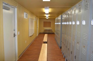 Locker Room Shipping Container with Interior Paint