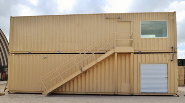 Stacked container offices are an efficient way to create office space with limited square footage.