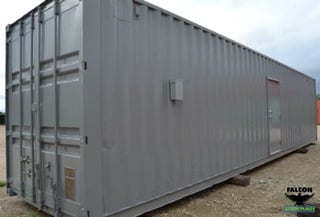Exterior of container-based temporary oilfield housing