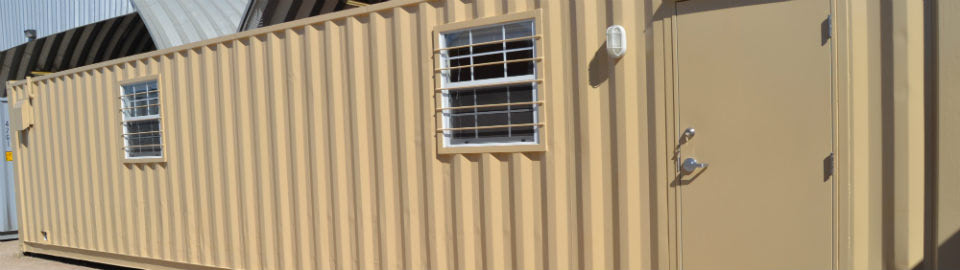 Shipping container ground level office solutions Shipping container ground level office solutions