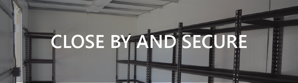 Banner for onsite records storage container: close by and secure. Banner for onsite records storage container: close by and secure.