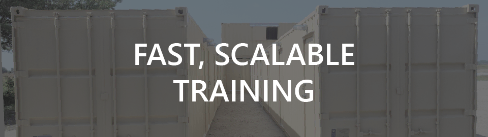 Banner for shipping container first responder training facilities Banner for shipping container first responder training facilities
