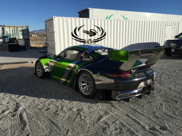 Black Swan Racing Shipping Container Garage Exterior