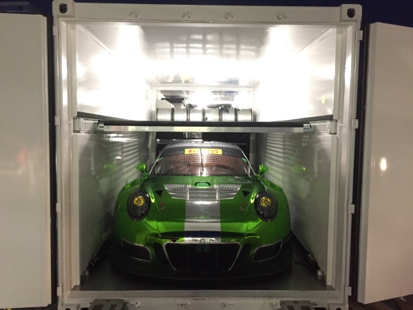 Black Swan Racing Shipping Container Garage Interior