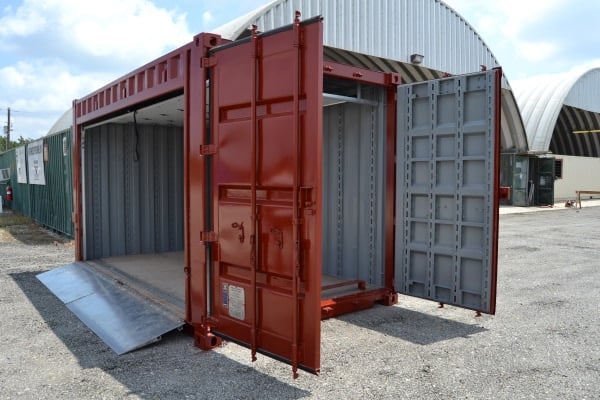 Open Modified Shipping Container Front