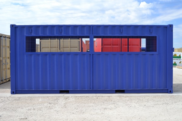 Shipping Container Baseball Dugout Back