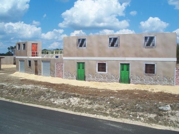 Shipping Container MOUT Exterior Green Doors