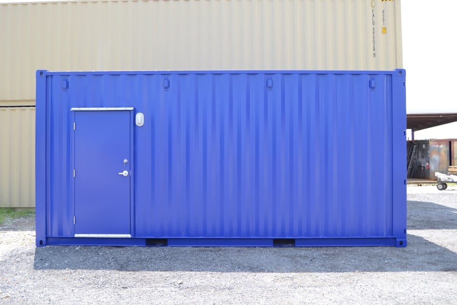 Shipping Container Painted Blue