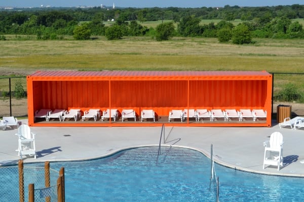 Shipping Container Poolside Cabana On Waterfront