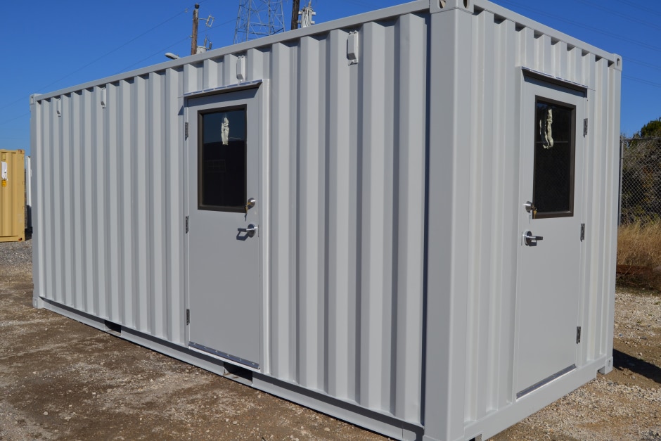 prefab equipment enclosure shipping container with two doors