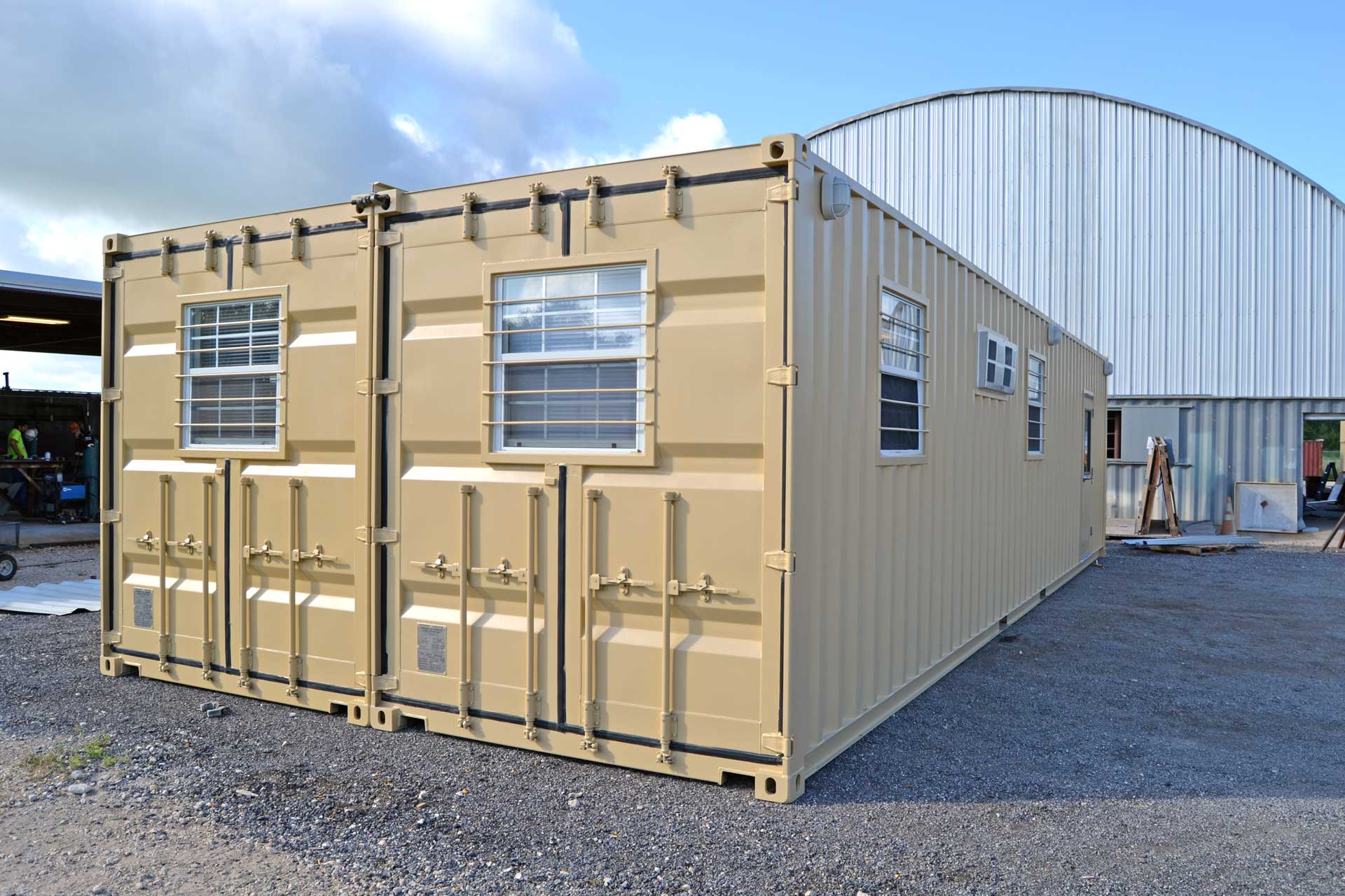 Double-wide container office for the U.S. Air Force