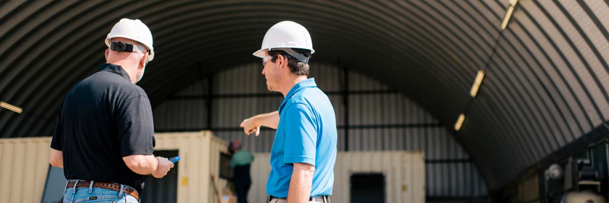 Reviewing site plans for shipping container