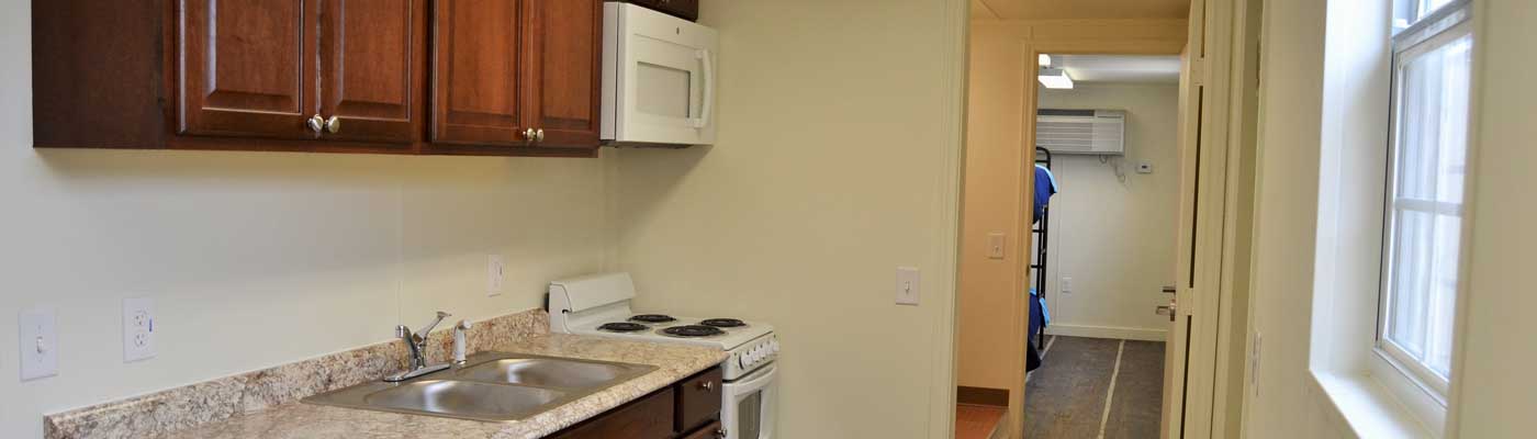 Kitchenette Jack and Jill living container