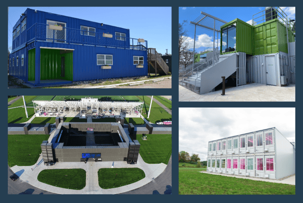 four container projects from Falcon Structures over 20 years