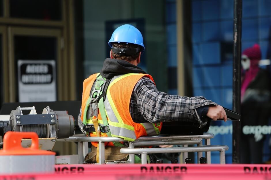 construction worker in a hard hat and safety vest