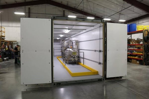 Equipment enclosure container