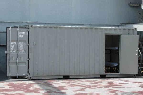 modified container living quarters