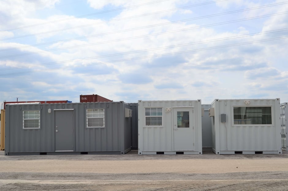 Operational efficiency in construction using shipping containers