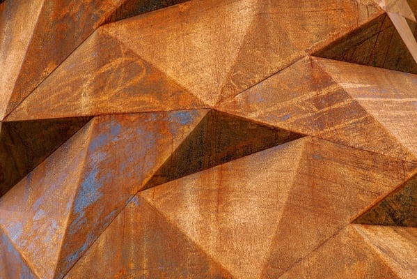 corten steel geometric structure