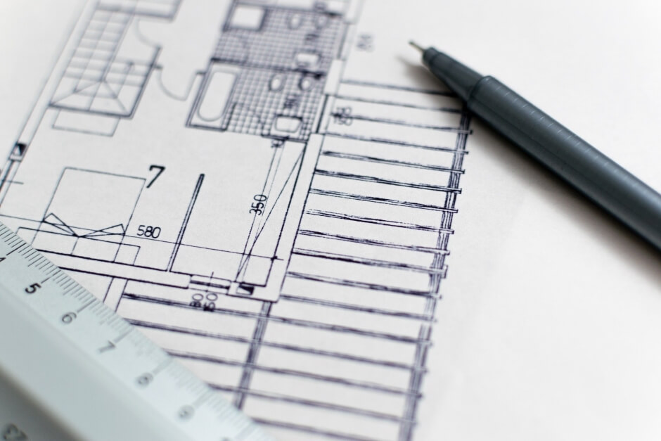 modular building design on paper