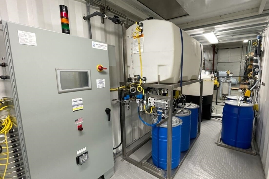 biowaste equipment enclosure in shipping container