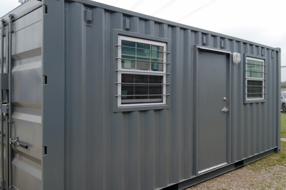 20-foot grey shipping container office