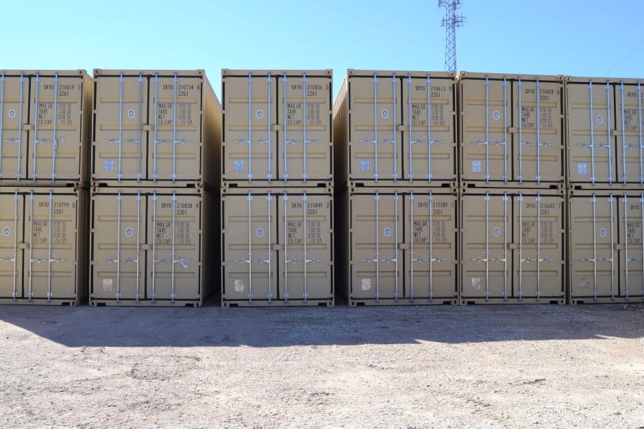 shipping containers stacked