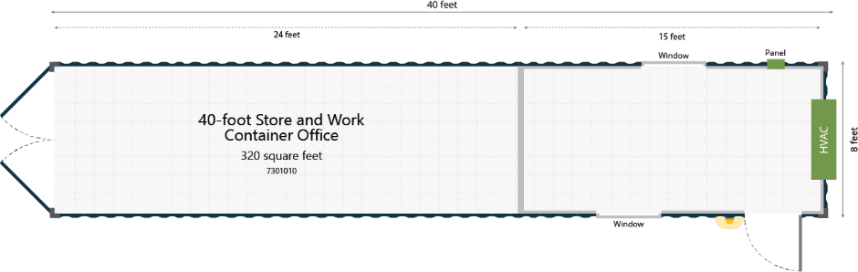 shipping container store and work floor plan 