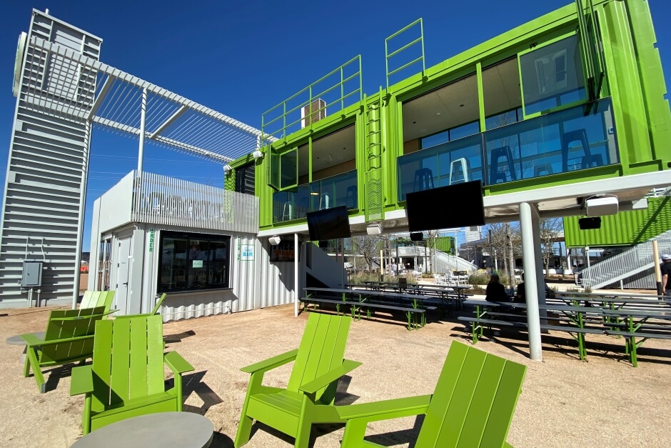 The Pitch in Austin shipping container venue