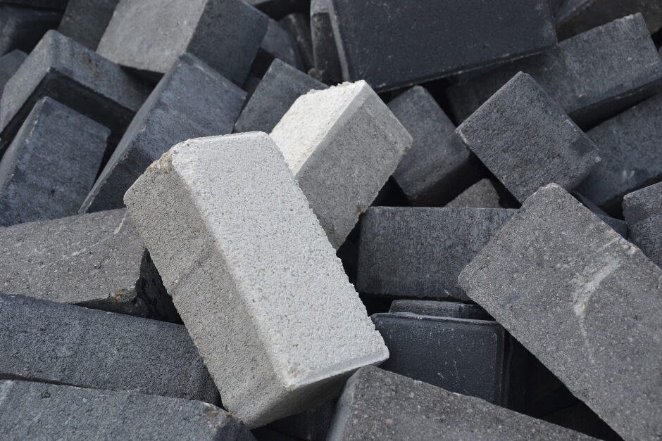 concrete blocks in a stack