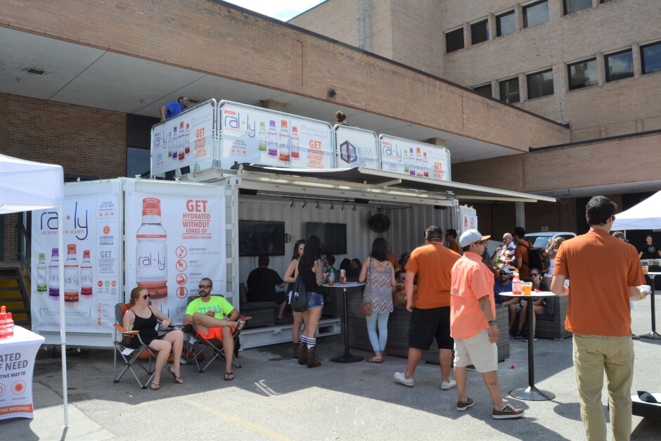 shipping container tailgate suite