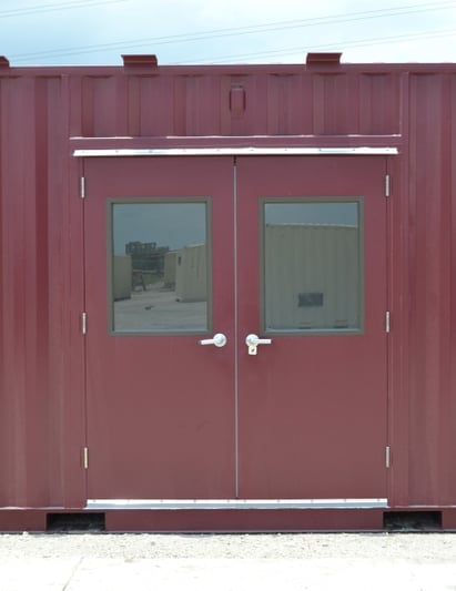 double wide personnel door shipping container