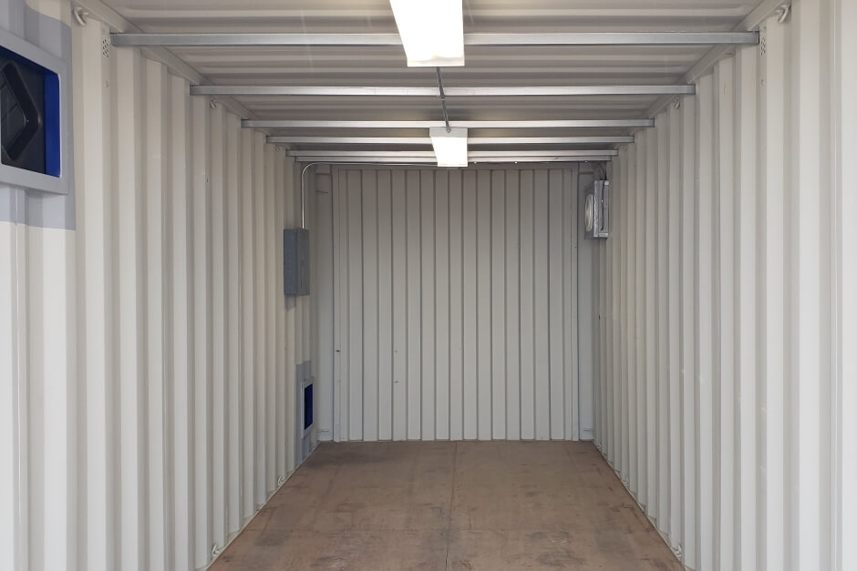 shipping container lighting interior