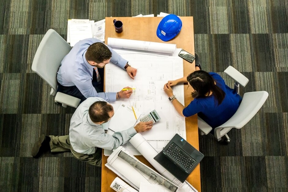 construction team office meeting