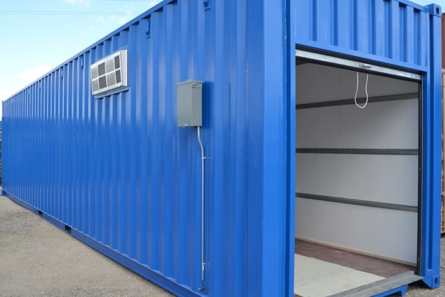 roll up conex container door for storage 