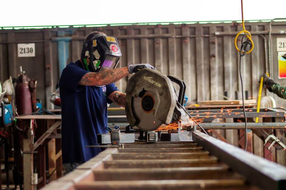welding construction sparks