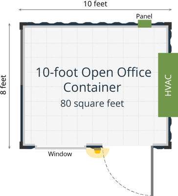 Open Office Shipping Container