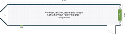Climate Controlled Storage Container with Personnel Door