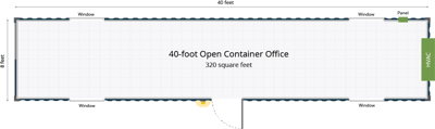 Open Office Shipping Container